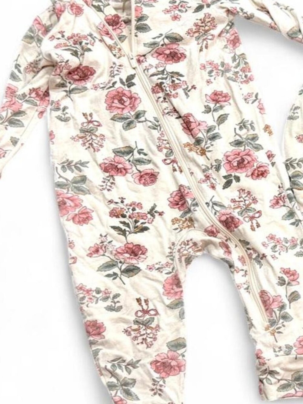 Modern Moments Beige Floral Zip Sleeper 12-18M